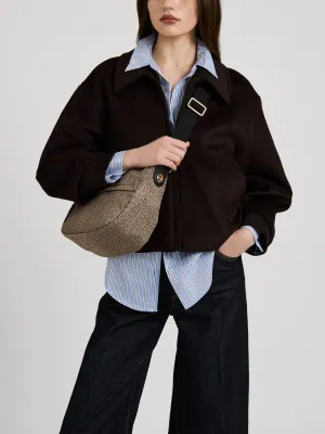 Borbonese B-Club Luna bag Small Op Natural Black