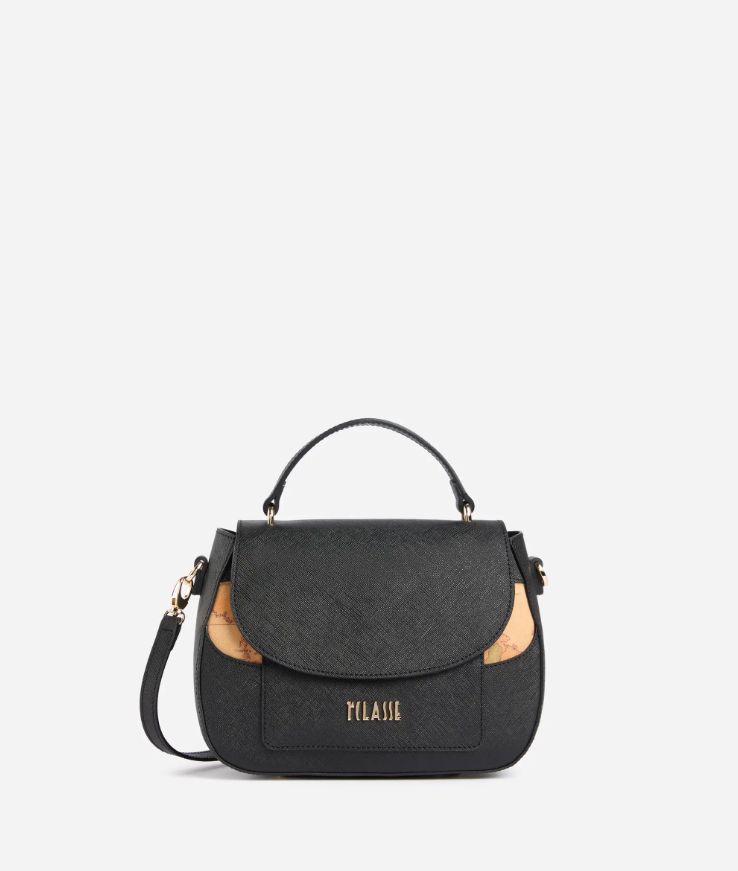 Alviero Martini Prima Classe Borsa a Mano con patta e tracolla West City Nera Alviero Martini Prima Classe Borsa a Mano con patta e tracolla West City Nera