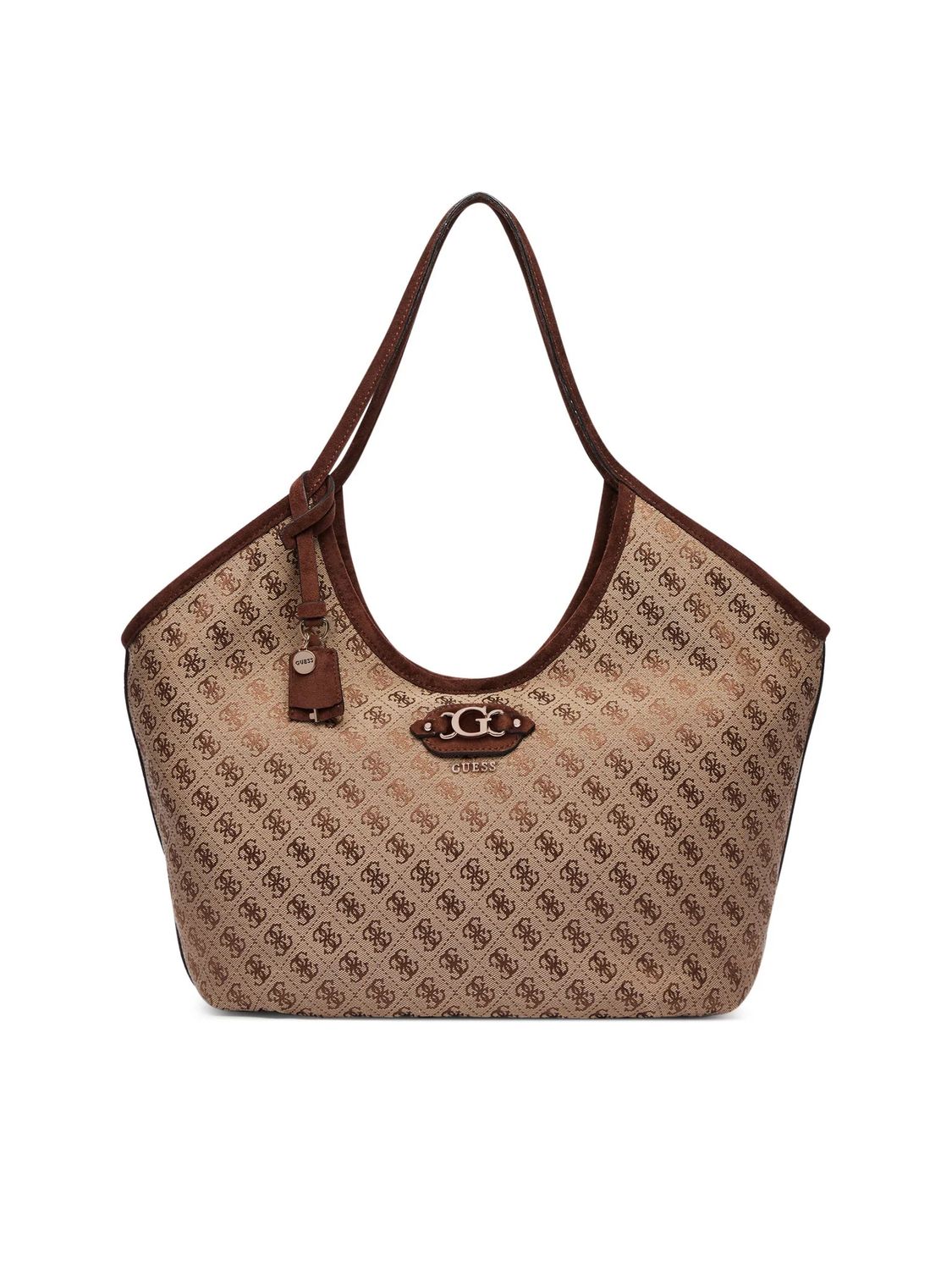 Shopper GUESS Samantha Tote Latte Logo/Brown