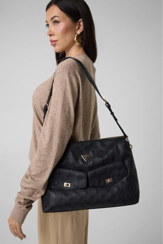 Borsa GUESS Blake Hobo Black Logo Borsa GUESS Blake Hobo Black Logo
