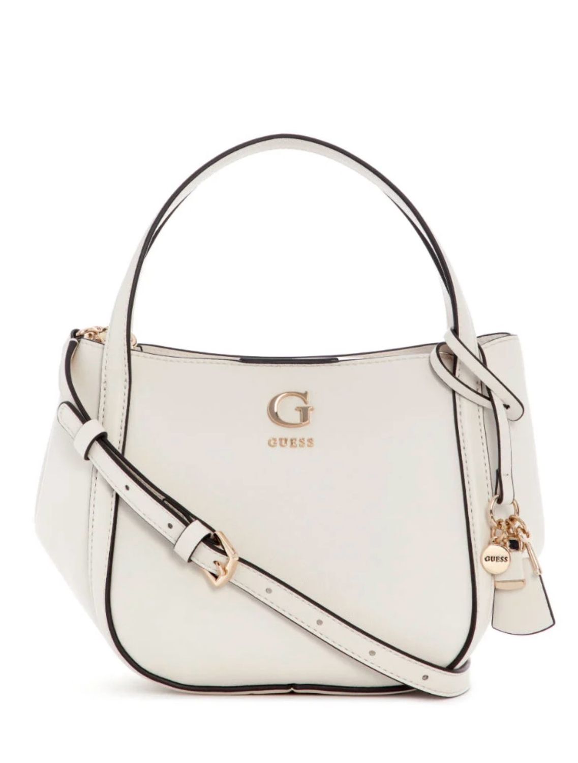 GUESS Borsa Coleen Small Satchel Off White GUESS Borsa Coleen Small Satchel Off White