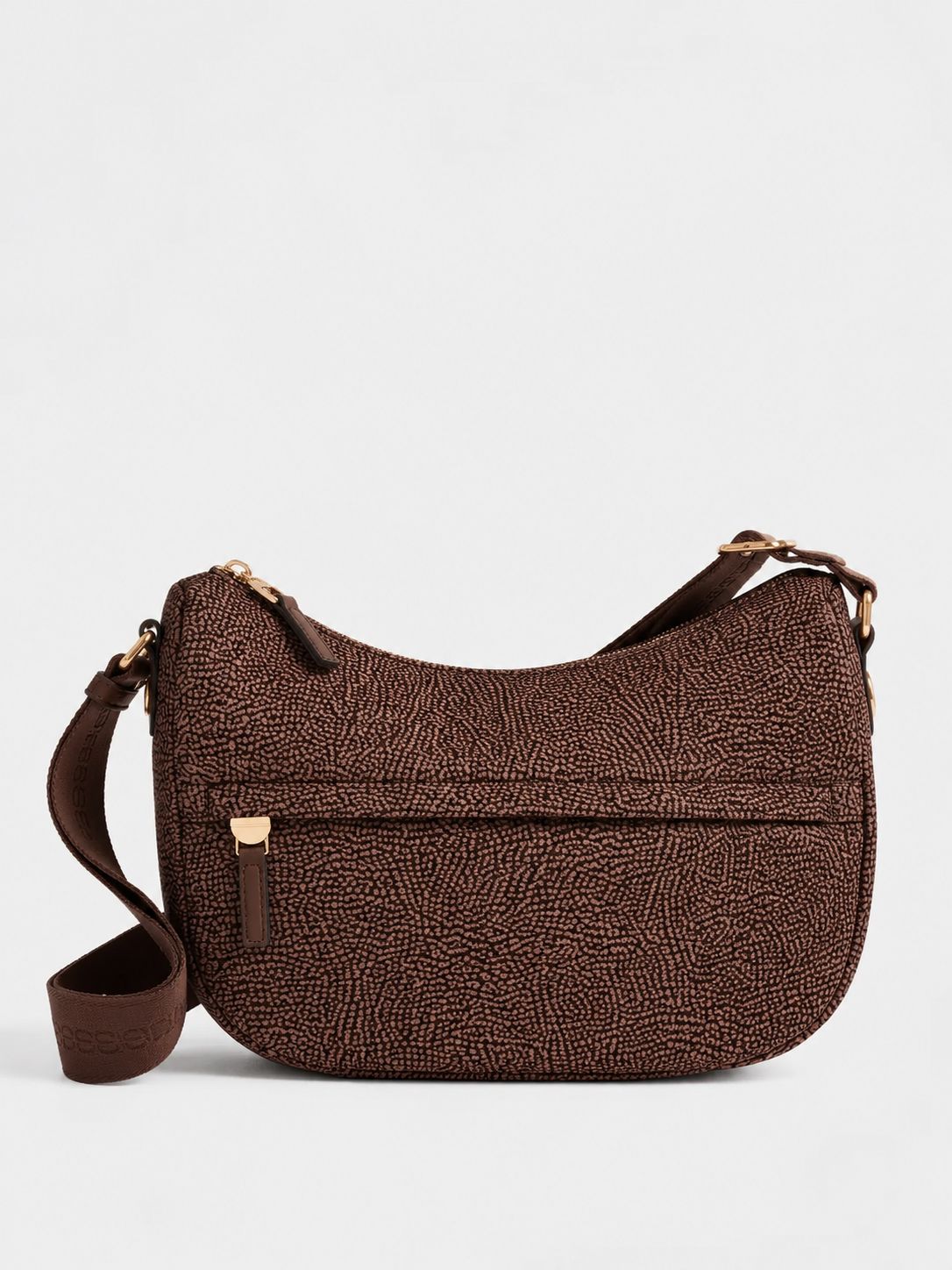 Borbonese Luna Bag Middle Chestnut Borbonese Luna Bag Middle Chestnut