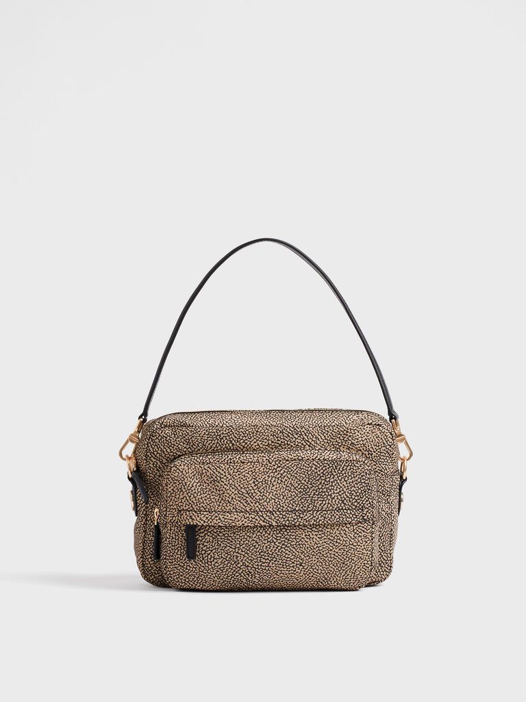 Borbonese B-Club Camera Case Medium OP Naturale Nero Borbonese B-Club Camera Case Medium OP Naturale Nero