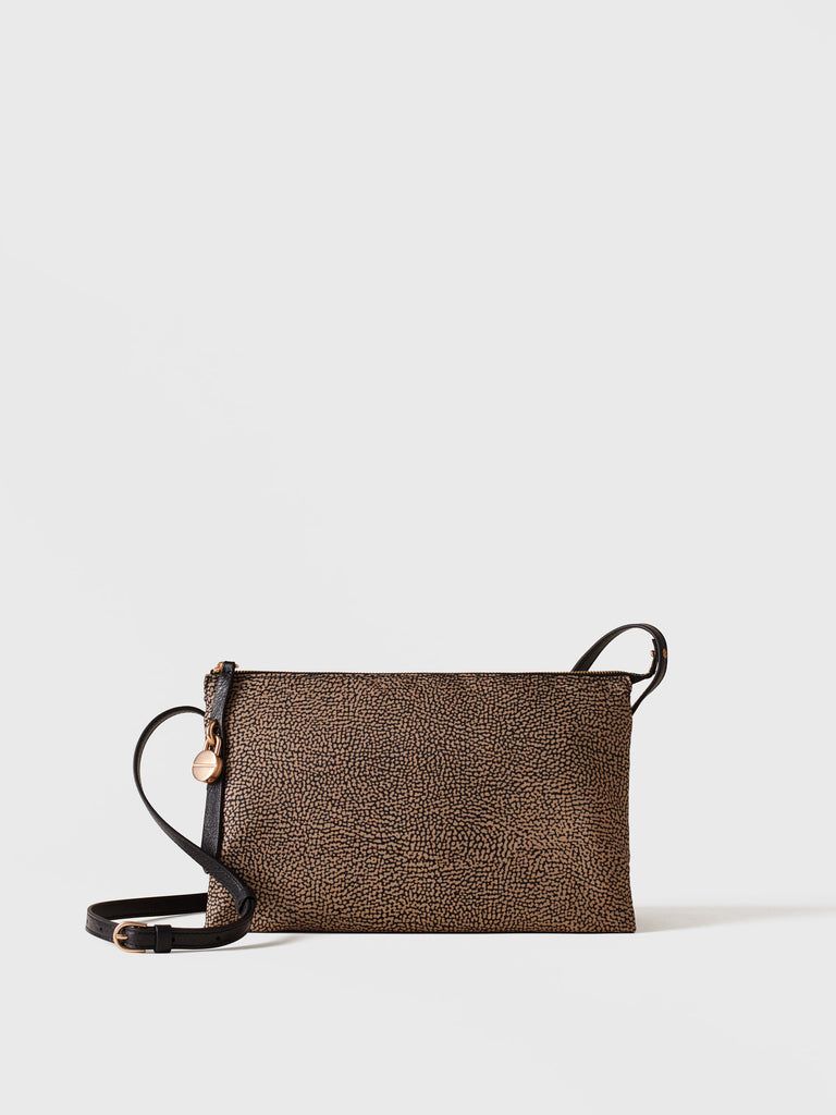 Borbonese Borsa Cross Over Medium OP Naturale Nero