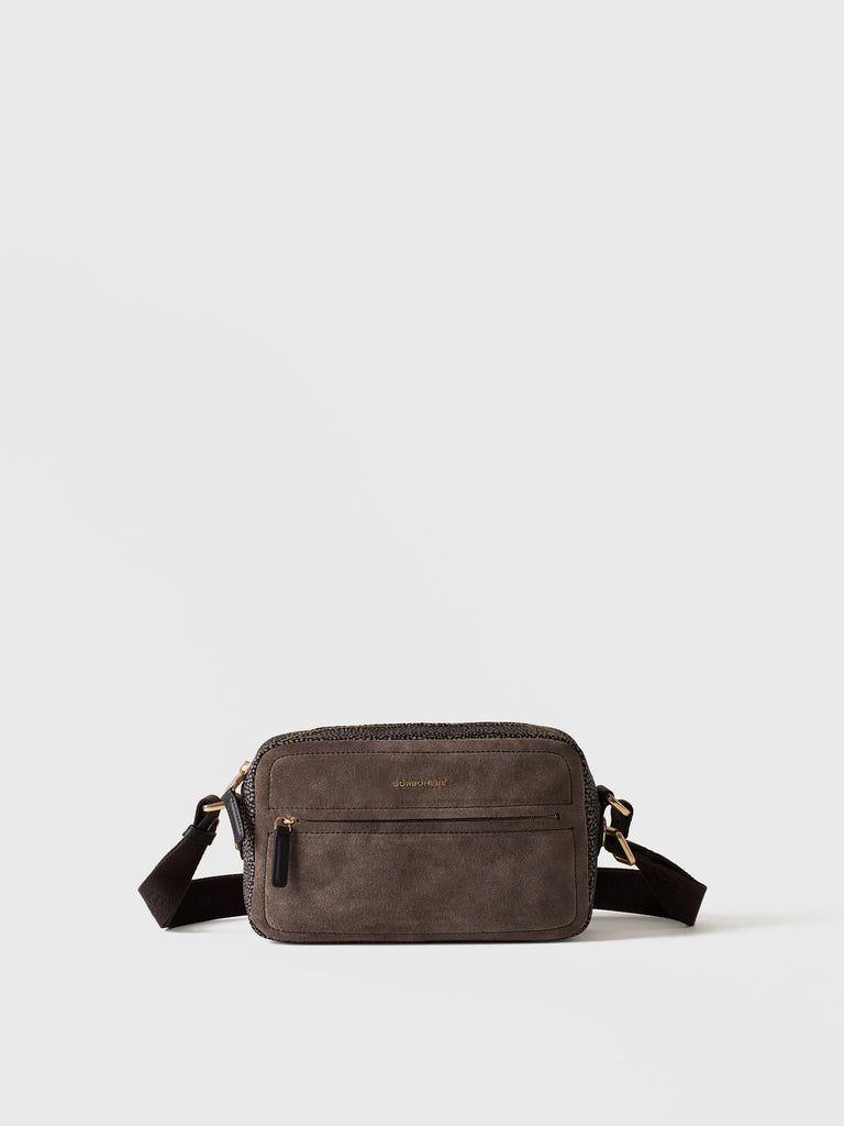 Borsa Borbonese B-Club Camera Case Small Catrame/Cenere