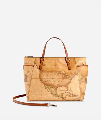Alviero Martini 1ª Classe Geo Classic Borsa a Mano E002 Naturale Alviero Martini 1ª Classe Geo Classic Borsa a Mano E002 Naturale