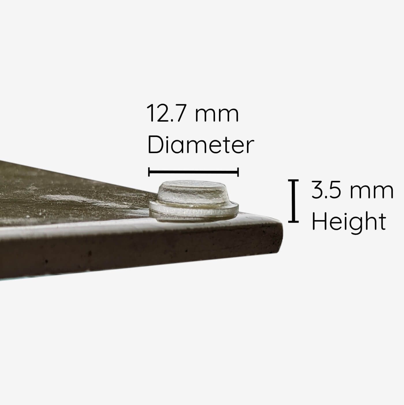 Self Adhesive Flat Topped Rubber Feet - 12.7 mm x 3.5 mm