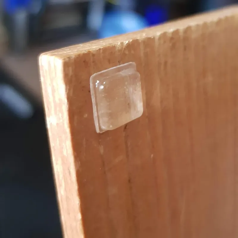 Self Adhesive Clear Square Flat Rubber Feet - 10 mm x 2.5 mm