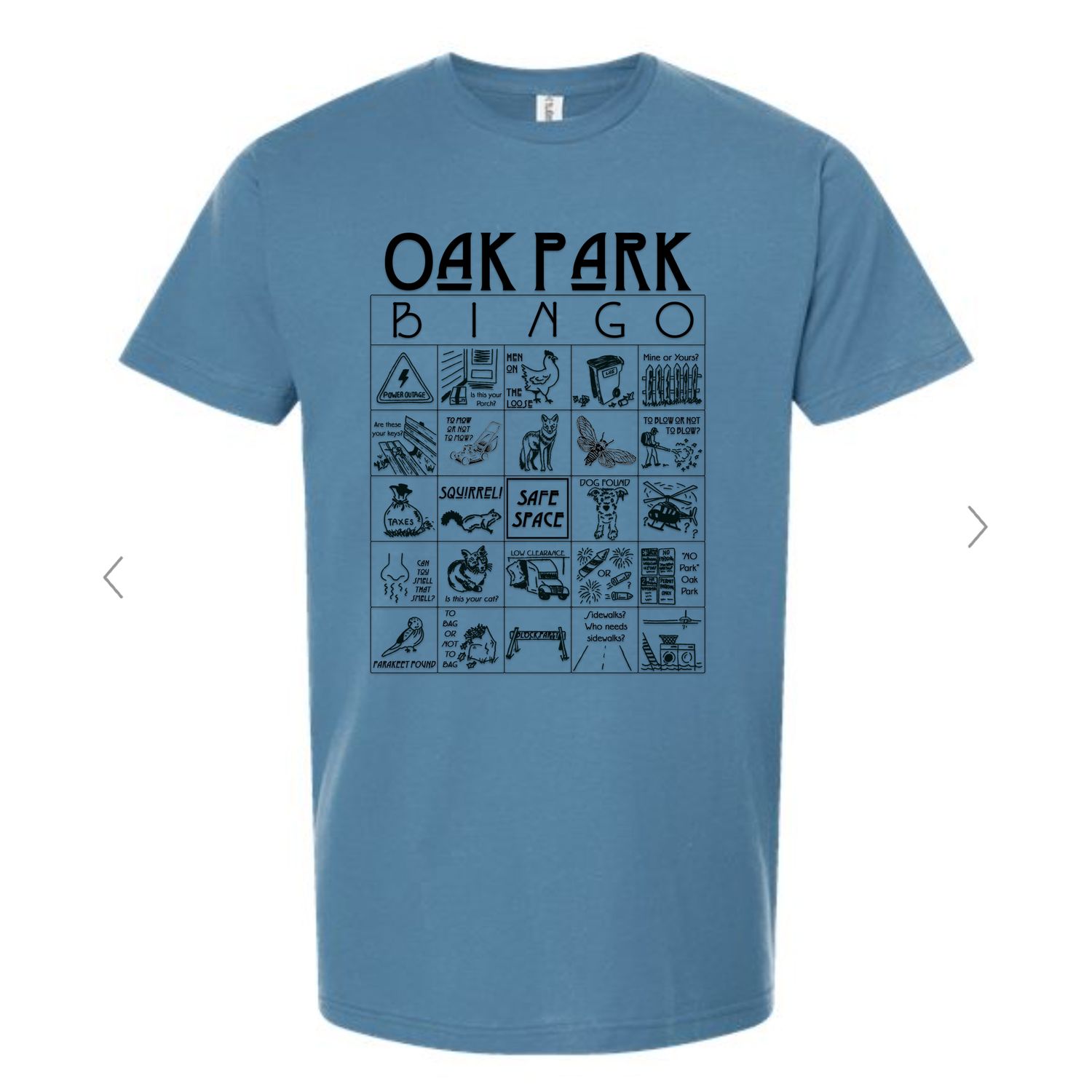 Oak Park BINGO Adult SIZE SMALL- Slate Blue