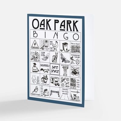 Oak Park BINGO SINGLE Notecard