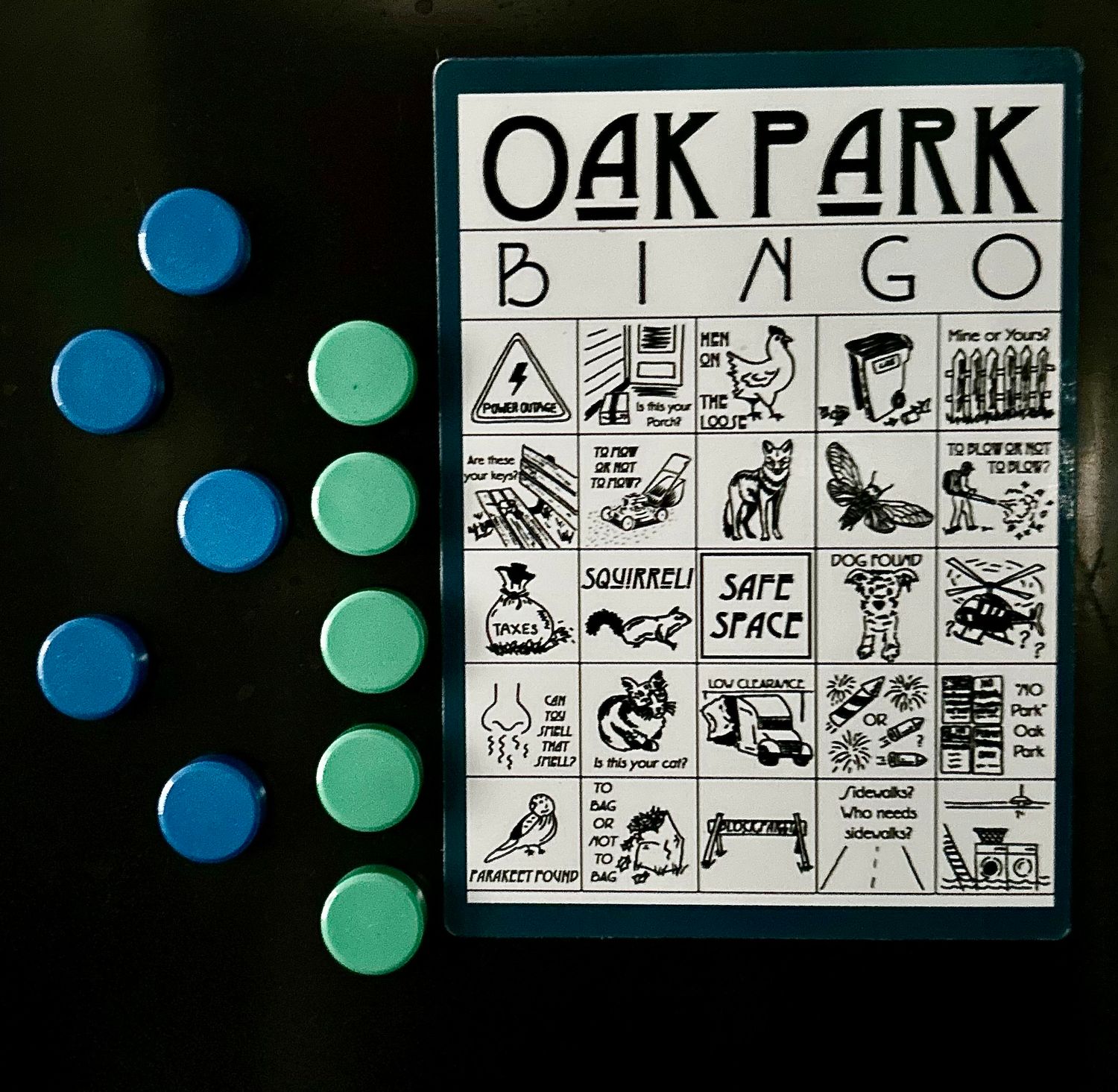 Oak Park BINGO Refrigerator Game