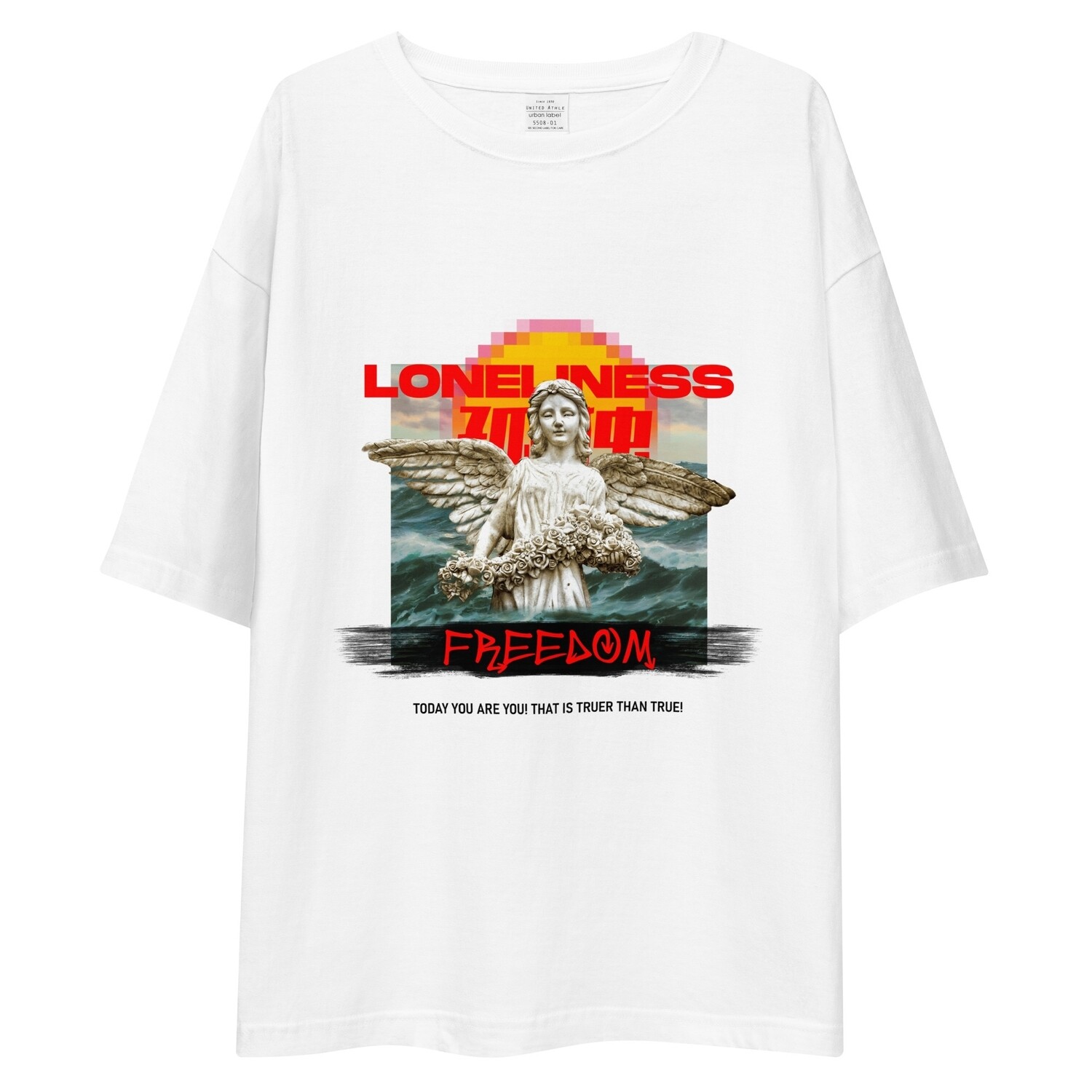 Unisex Oversize Shirt ,,Loneliness" (white, black, beige)