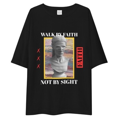 Unisex Oversize Shirt ,,Faith Unisex Oversize Shirt ,,Faith" (black, beige)