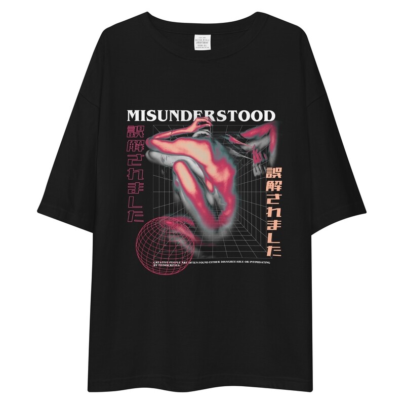 Unisex Oversize Shirt ,,Misunderstood Unisex Oversize Shirt ,,Misunderstood" (black)