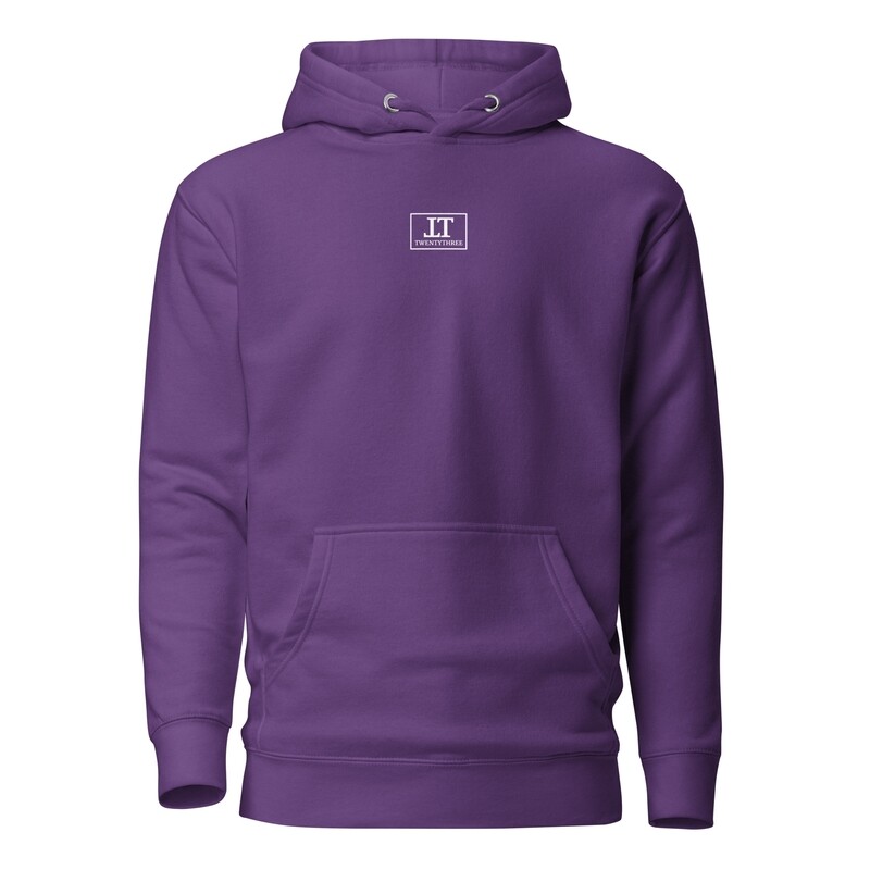 Premium Unisex Hoodie ,,Logo Premium Unisex Hoodie ,,Logo" (purple, red, gray)