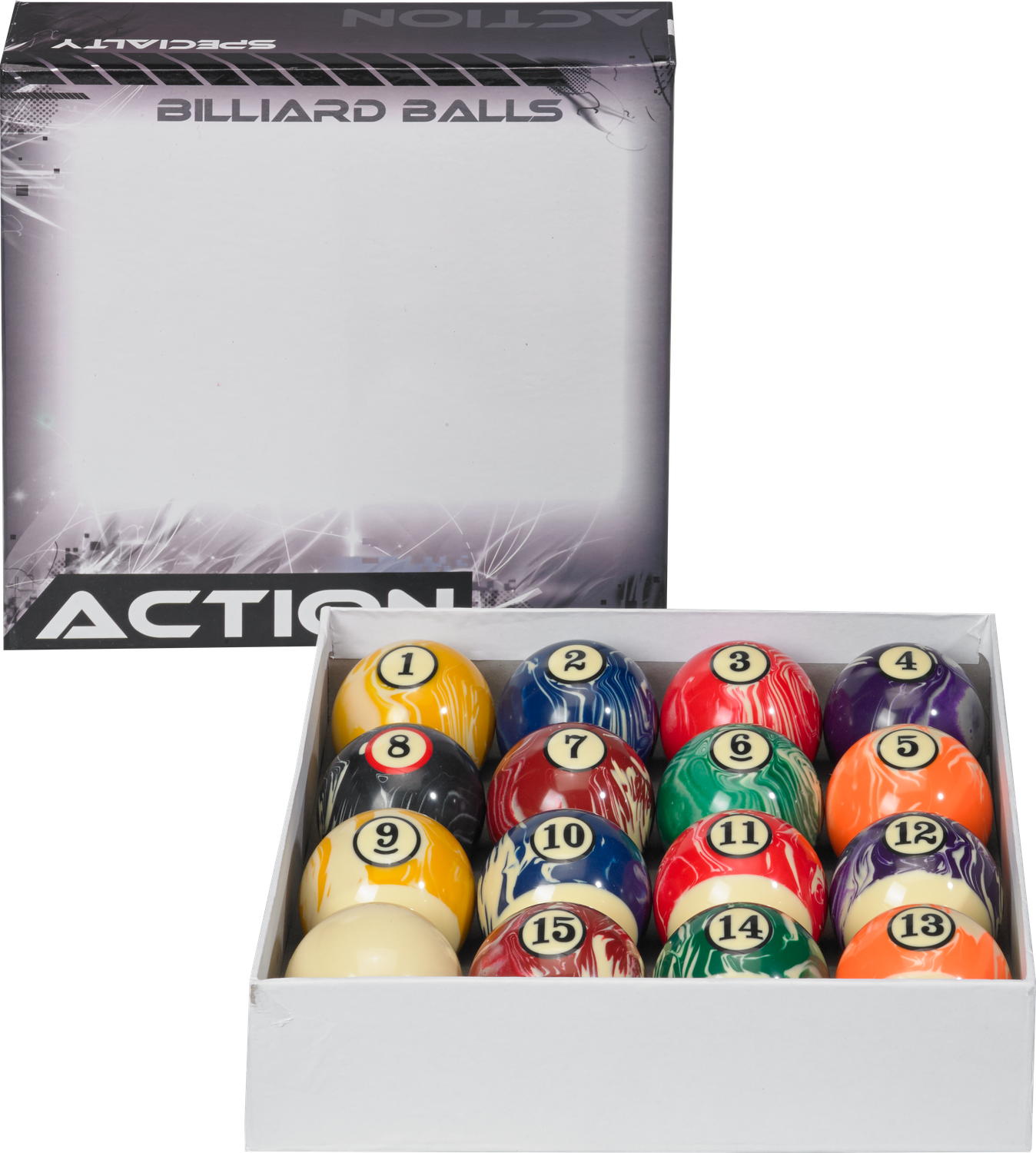 Action BBWM White Marble Ball Set