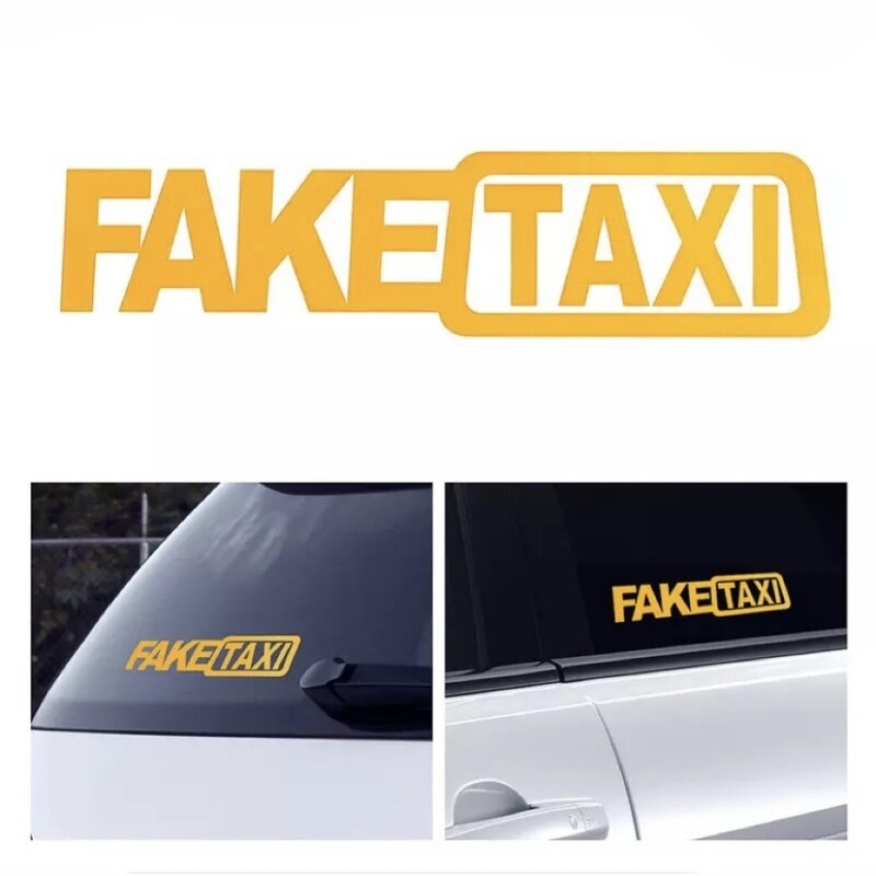 “Fake Taxi” Car Sticker