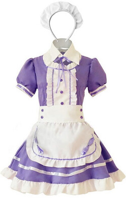 Traje de Maid morado talla chica