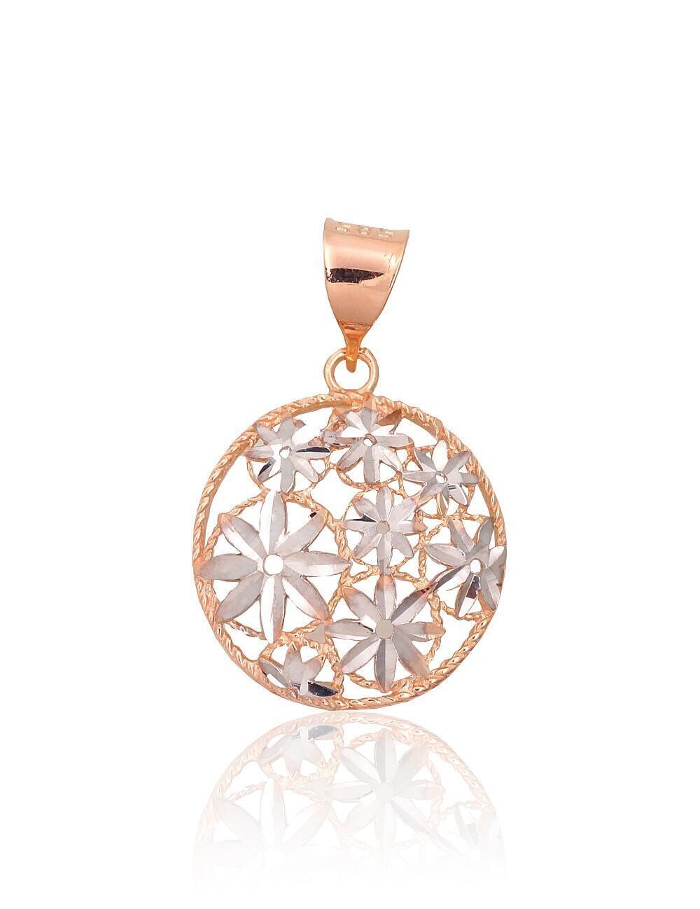 3D Gėlių jūra Auksins pakabukas moterims ADUN1300945A