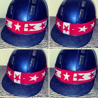 Red and White Star Hatband