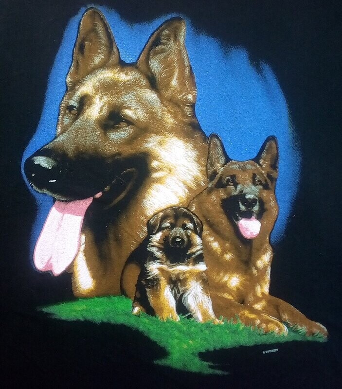 T-SHIRT - XL- Famille de Trois Berger Allemand