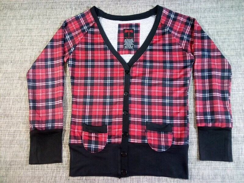 Blouson Été - 38/40 - Écossais Rouge & Noir