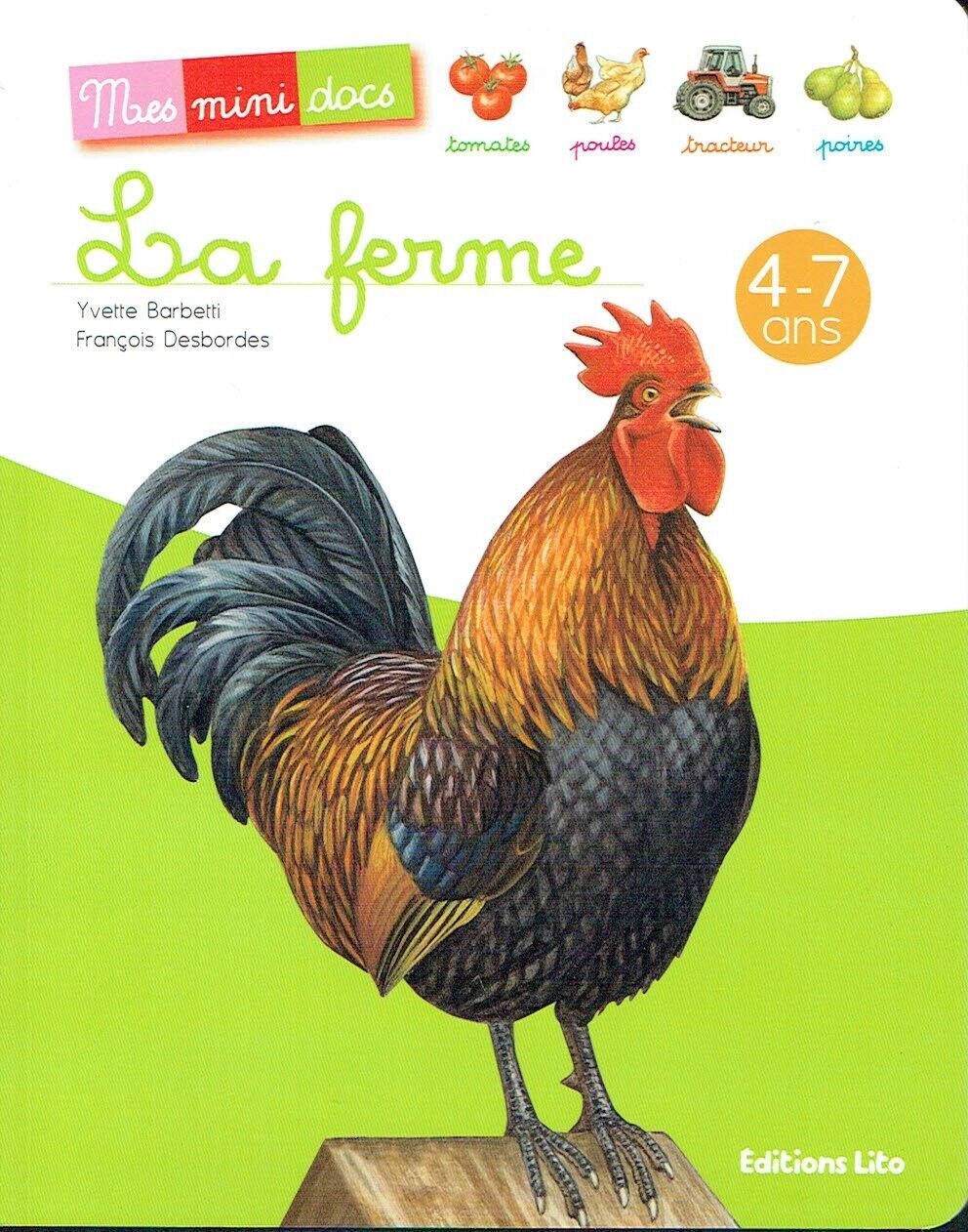 Mes Mini Docs - Découvrons La Ferme, la Vie à la Ferme, une Fiche Explicative, et une Lecture pour Chaque Animaux et les Bâtiments avec quelque Mots en Images