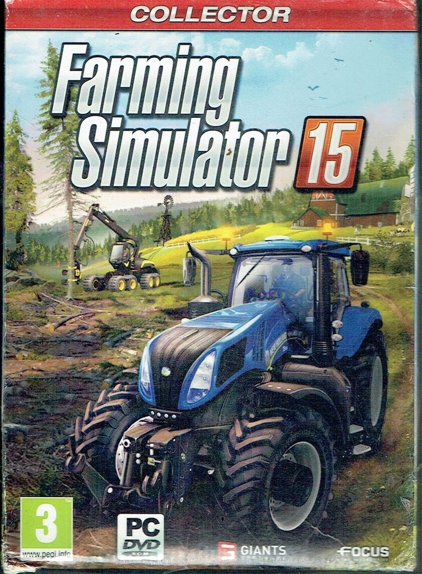 Coffret "Farming Simulator 15", Jeu PC Année 2015, Relevez les défis d'un Agriculteur moderne, qui travaille ; la culture, l"élevage de bétail, de gestion de l'économie et des ventes