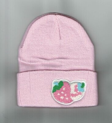 Bonnet Enfant - Rose - Fraises