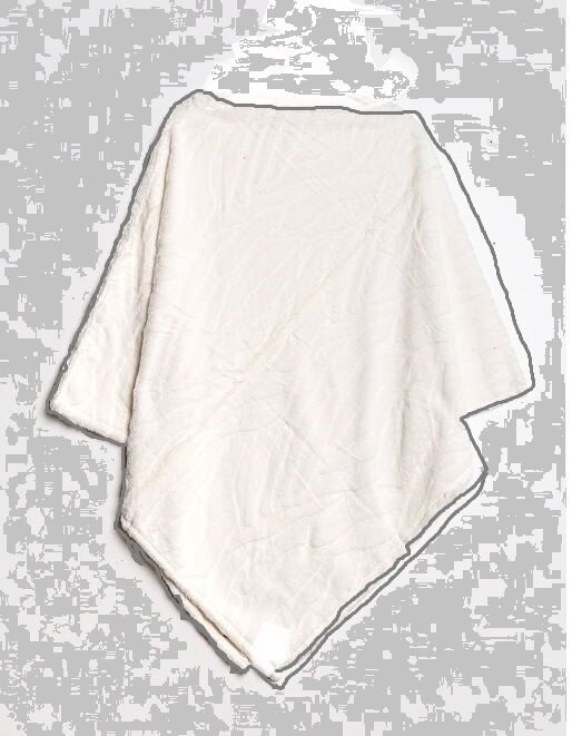 Poncho  En Fourrure  - Blanc