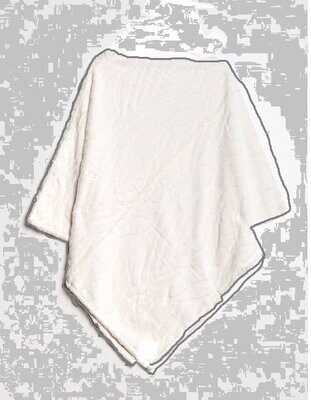 Poncho  En Fourrure  - Blanc