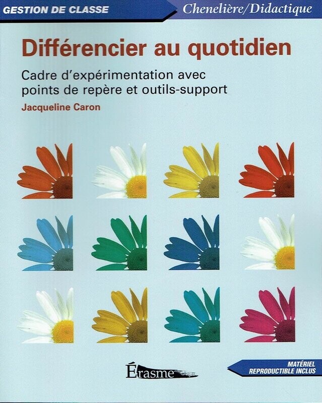 Différencier au quotidien illustre les étapes précises d’un cheminement conduisant le pédagogue vers la différenciation vécue autant à l’intérieur qu’à l’extérieur de la classe. Différencier au quotidien illustre les étapes précises d’un cheminement conduisant le pédagogue vers la différenciation vécue autant à l’intérieur qu’à l’extérieur de la classe.