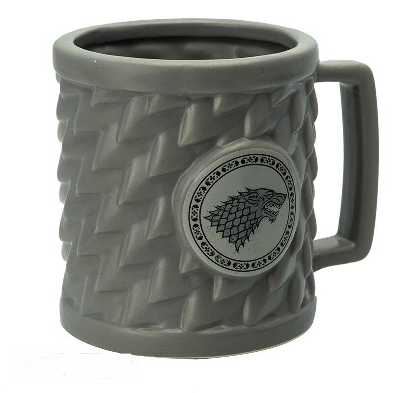 Mug 3D de la Saga "Game of Thrones" avec l'Emblème du Loup, Capacité de  500ml en Céramique