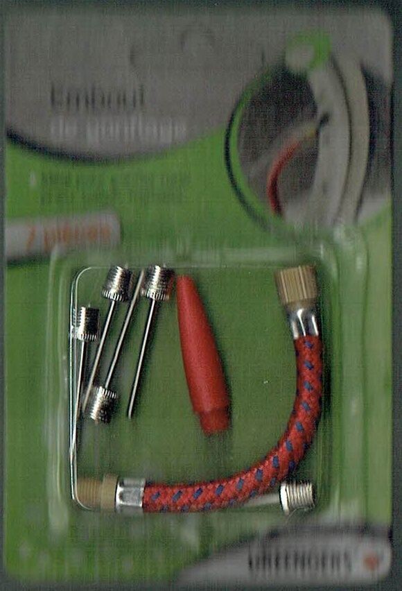 Kit de 7 Embouts de Gonflage Pour les Roue, Ballons, Matelas,  Les Vélos, et Autres - 7 Types d'Embouts