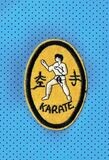 Patch/Écusson - Karaté Position Fond Jaune- 12 x 8 cm