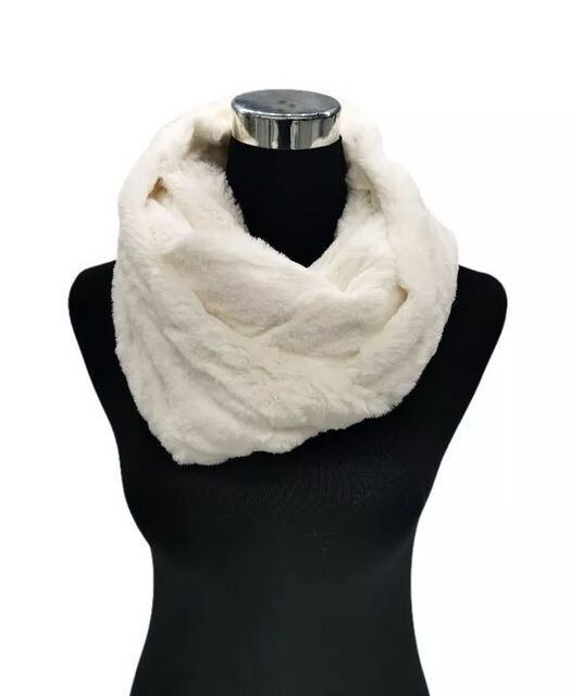 Snood/Tour de Cou - Double - Blanc - 20x78 cm - 100% Viscose