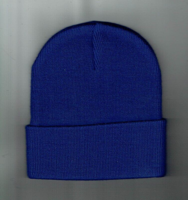 Un Bonnet de Couleur "Bleu"Unique  avec un Revers