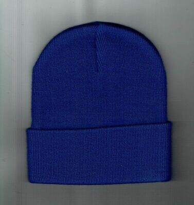 Un Bonnet de Couleur "Bleu"Unique  avec un Revers