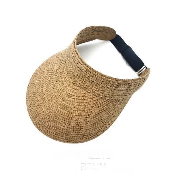 Chapeau Visière en Paille 100% de Papier - Marron