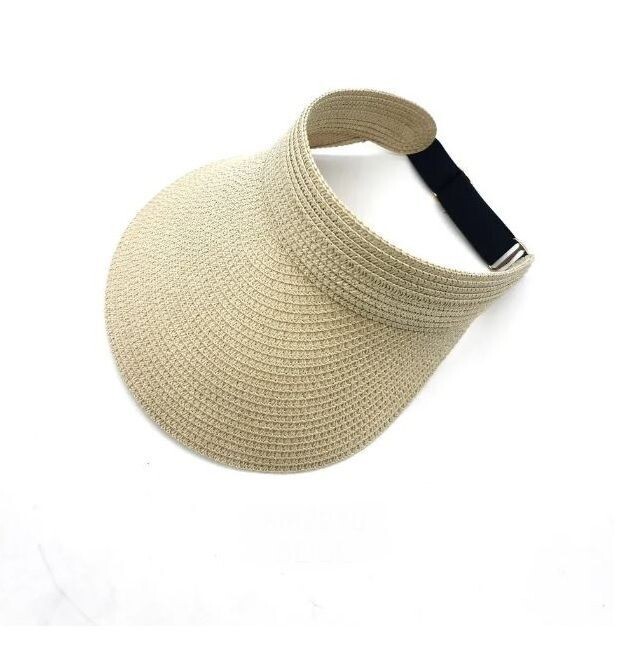 Chapeau Visière en Paille 100% de Papier - Marron