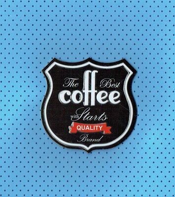Magnet - Plaque Magnétique en Forme de Bouclier - The Coffee Best - 11 x 11 cm