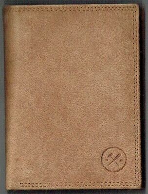 H&S - PorteFeuille Idaho - Cuir de Bœuf - Camel - RFID Vertical