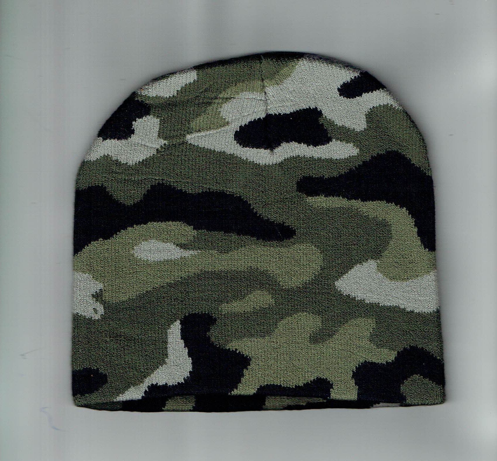Bonnet Militaire Camouflage - Vert/Noir Mat