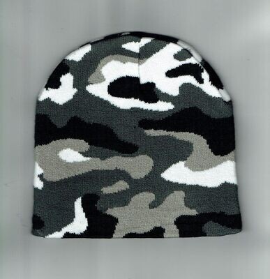 Bonnet Militaire Camouflage - Gris/Noir Mat