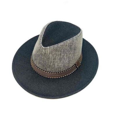 Chapeau Panama - 100% Papier - Bleu Marine Dégradé