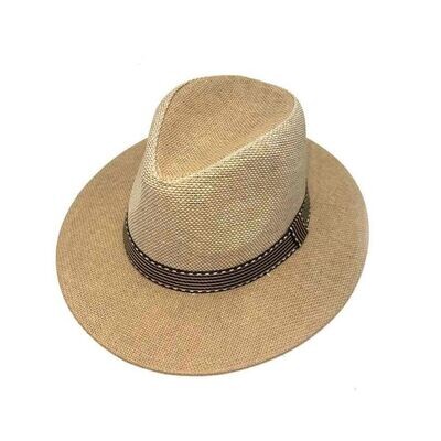 Chapeau Panama - 100% Papier - Camel Dégradé