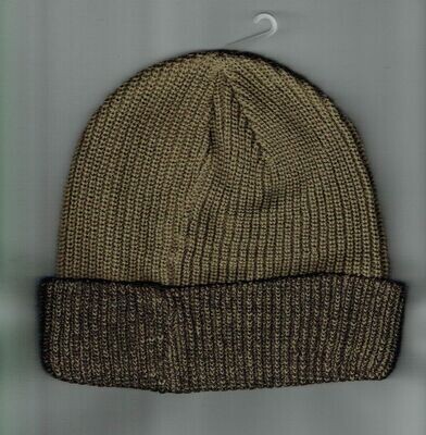 Un Bonnet "Camel" avec son "Revers Marron" avec sa Doublure Polaire, pour Taille unique