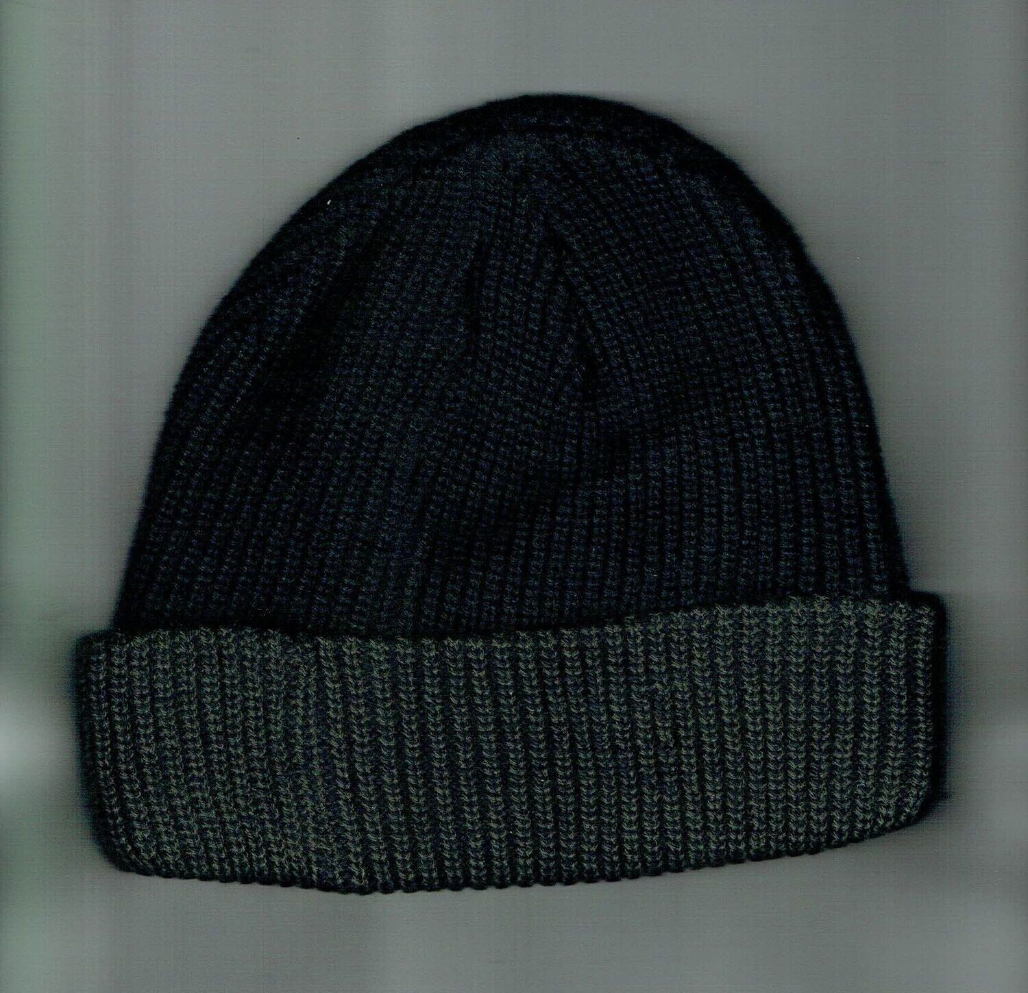 Un Bonnet "Bleu Marine" avec son "Revers "Gris" avec sa Doublure Polaire, pour Taille unique