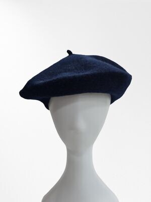 Un Style Parisien, "Le Béret",  De Couleur Bleu Marine Unique
