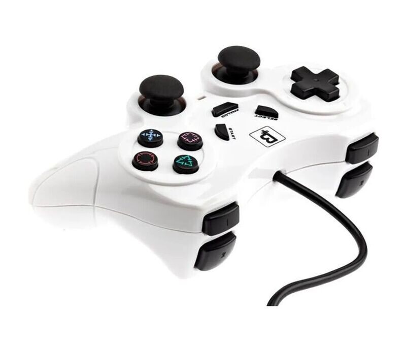 Manette Filaire Blanc - Console "PS2" & "PS1"